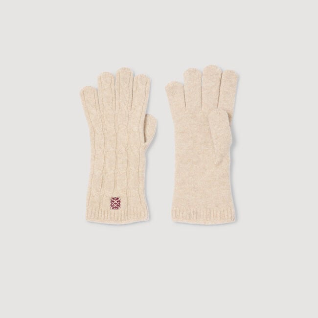 Gants en maille torsadée