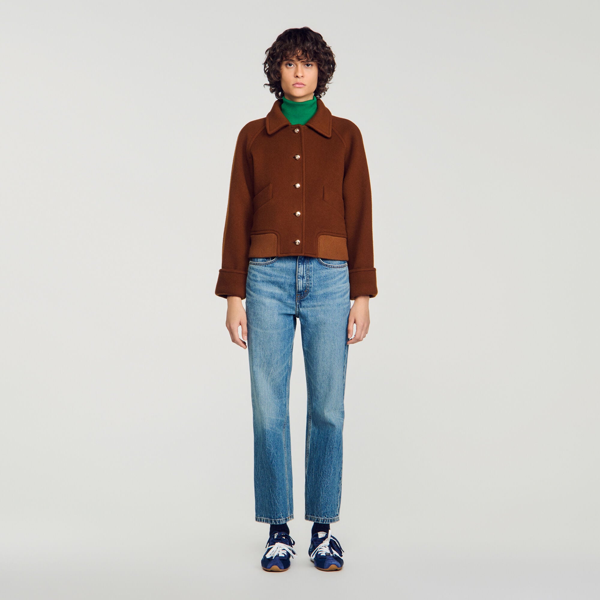 Manteau court en laine - Femme | Sandro Paris