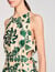 Robe longue à imprimé feuilles
