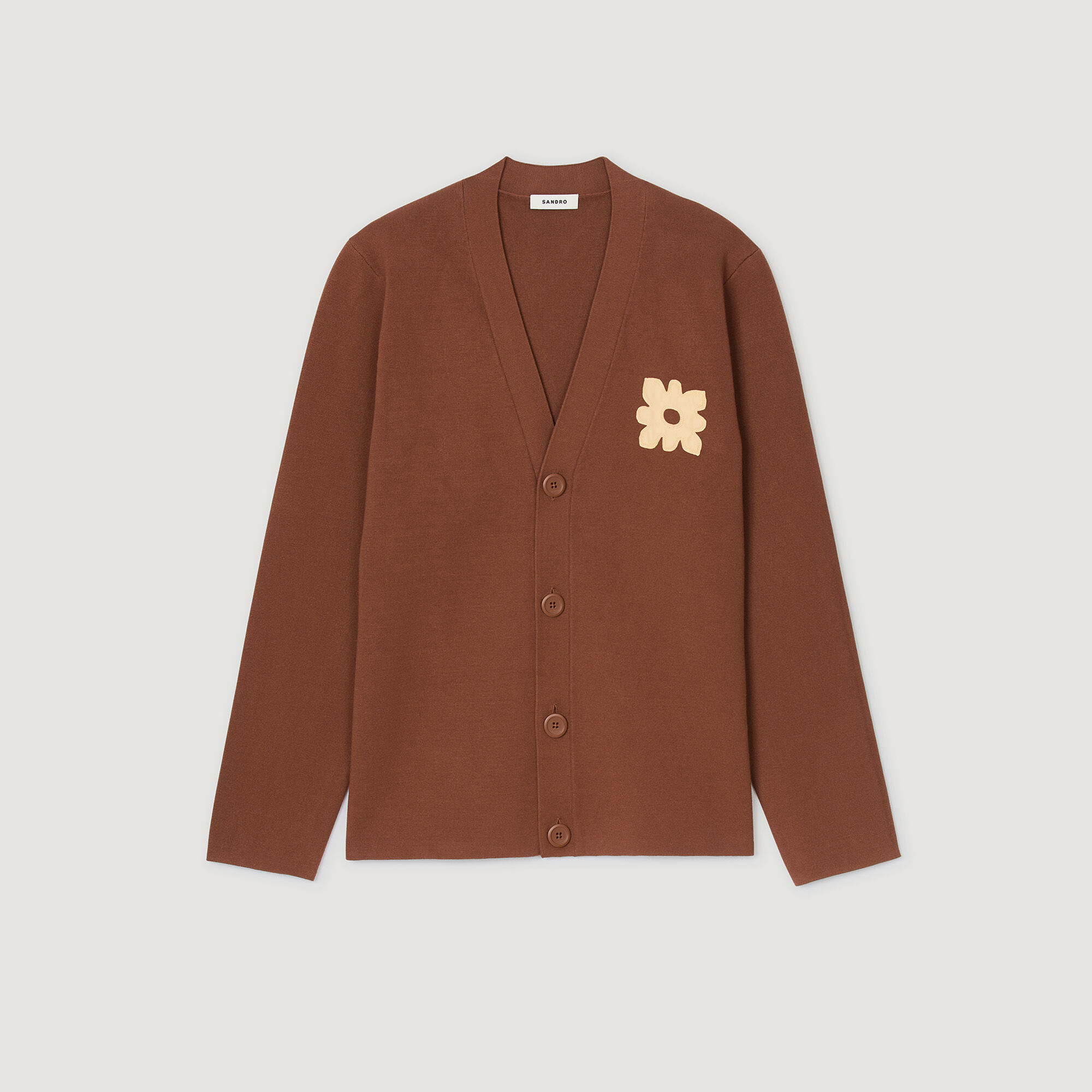 Cardigan à détail fleur