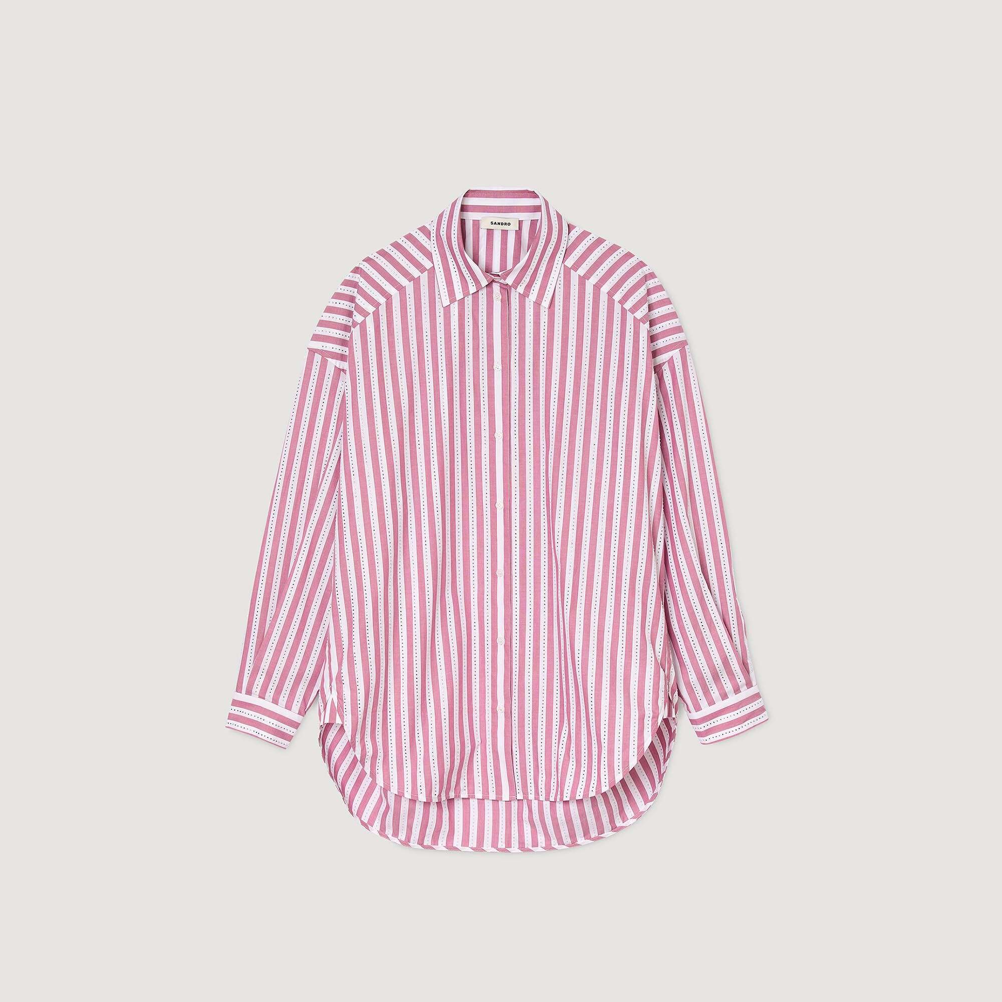 Chemise à rayures strassée