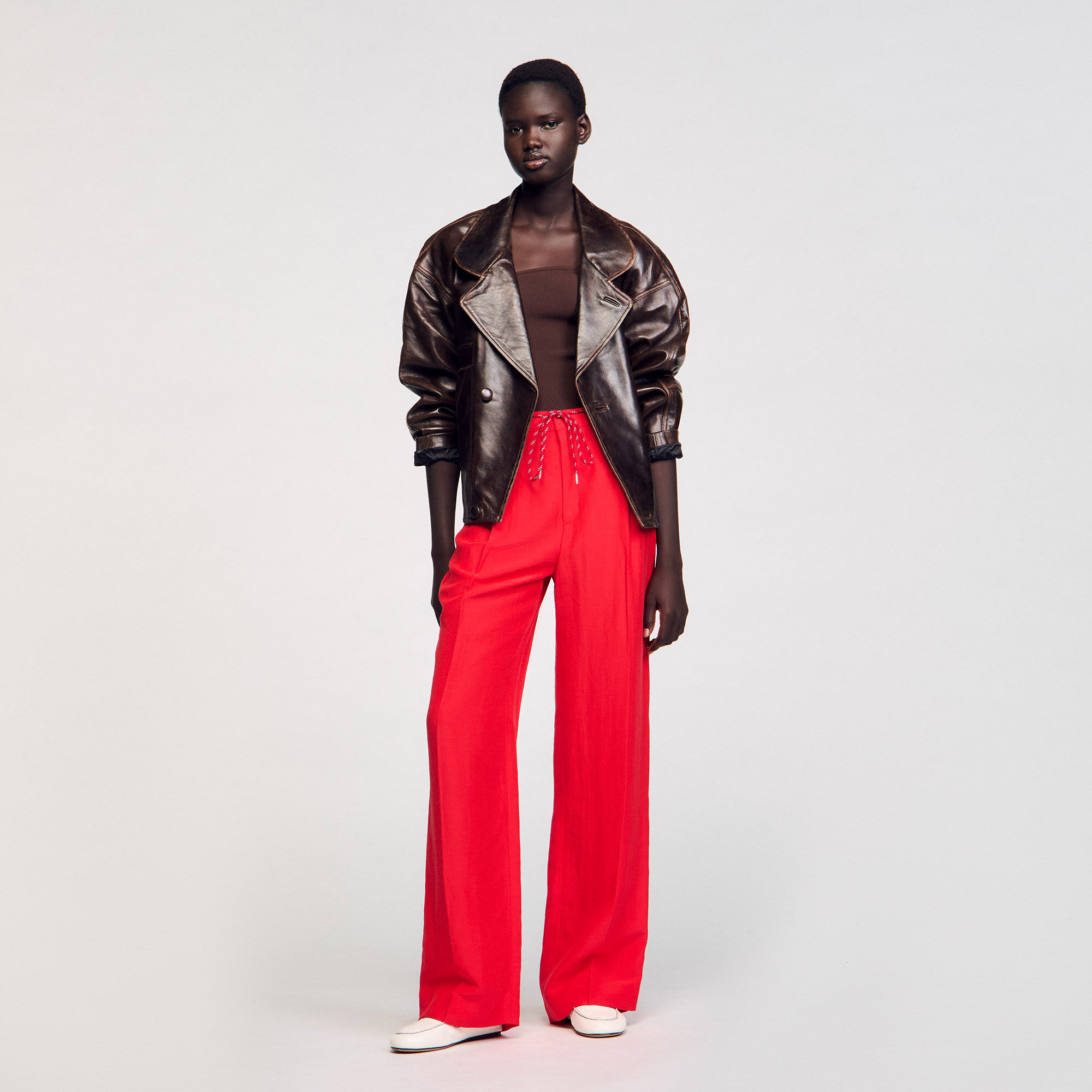 Pantalon à ceinture cordon