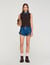 Pull en maille et denim