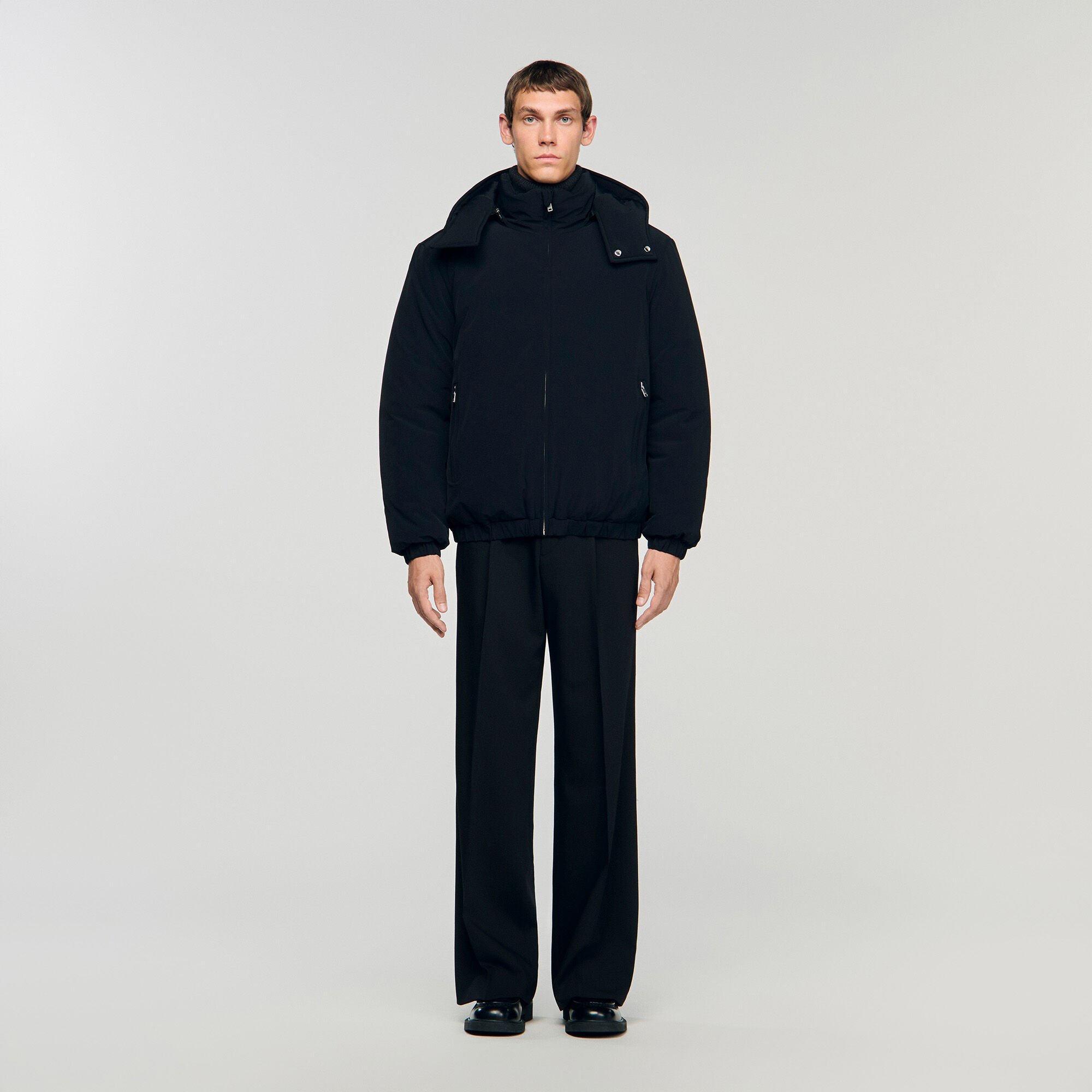 Doudoune avec col montant capuche