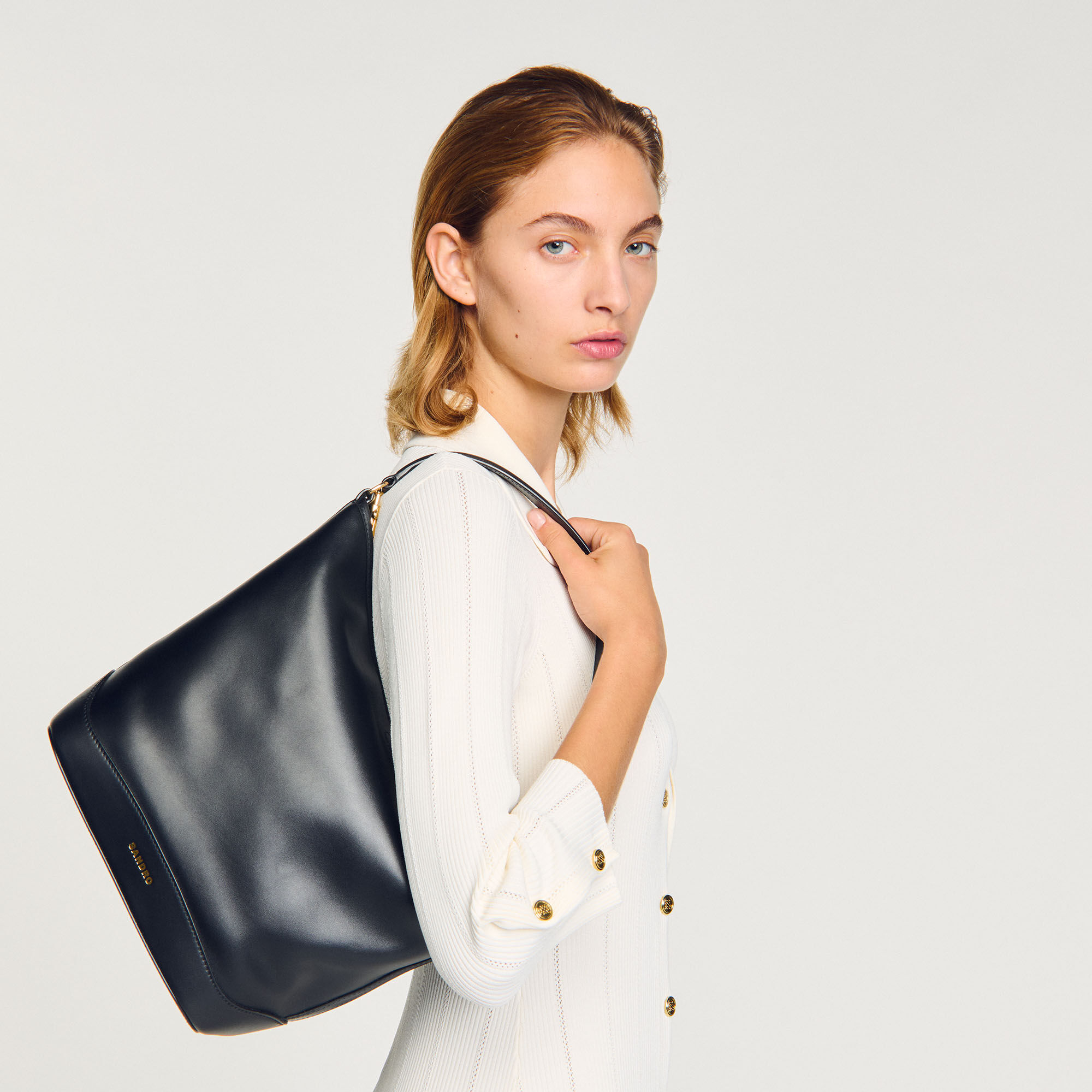 Sac seau en cuir