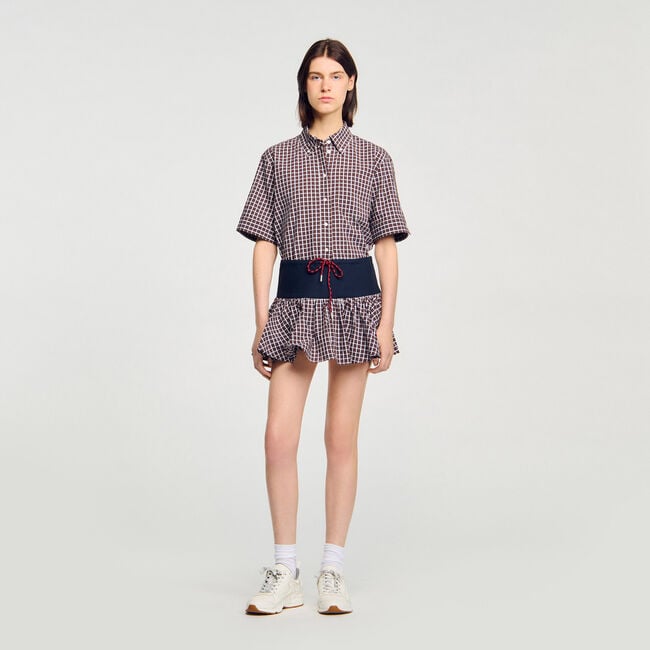 Jupe short à carreaux
