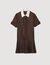Robe courte satinée imprimée 
