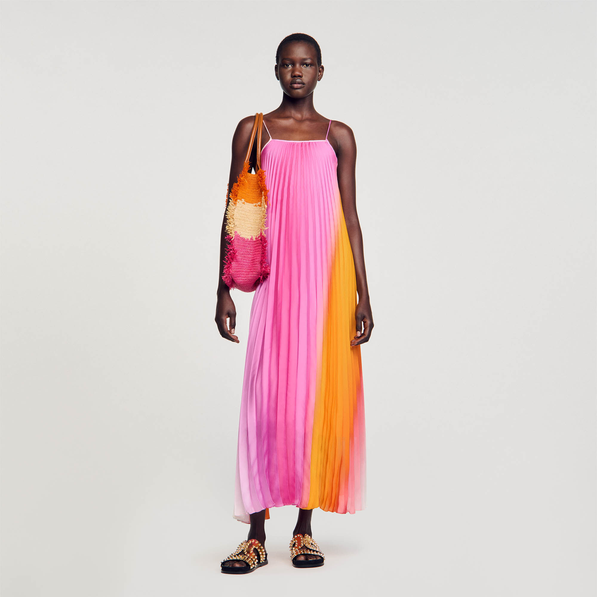 Sandro robe orange sale