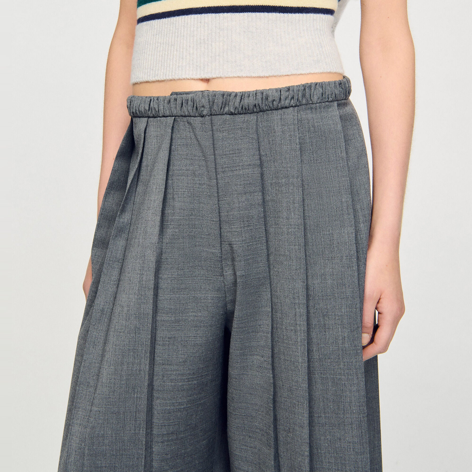 Short long pliss&eacute; - Femme | Sandro Paris