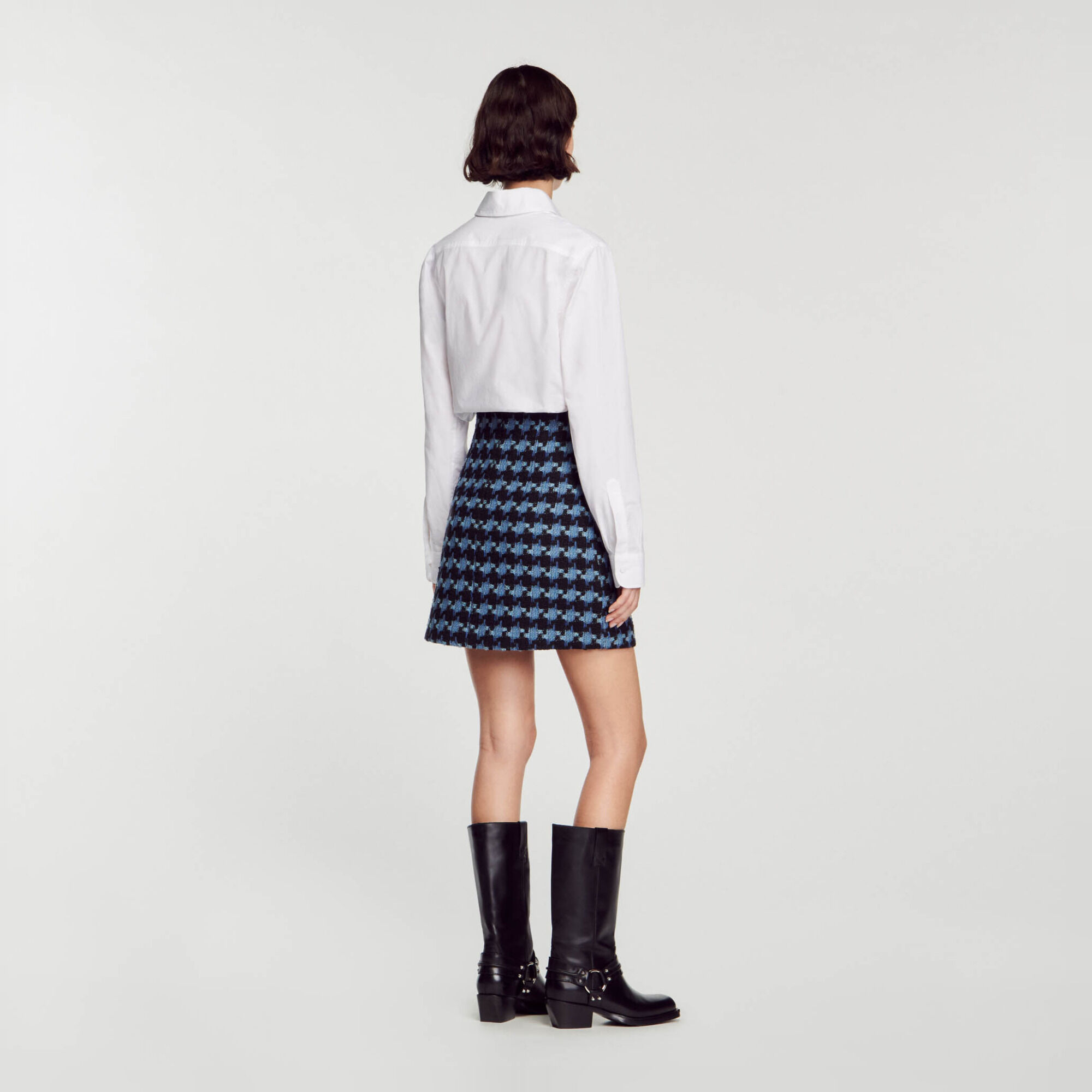 Jupe courte en tweed