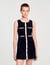 Robe courte en maille velours