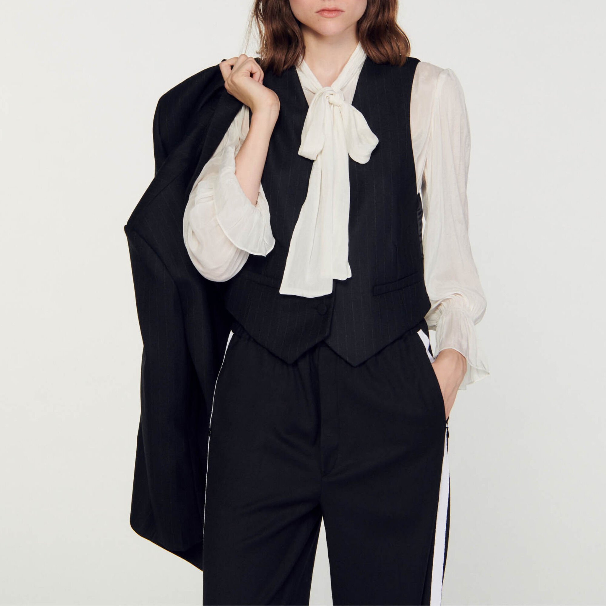 Veston à fines rayures