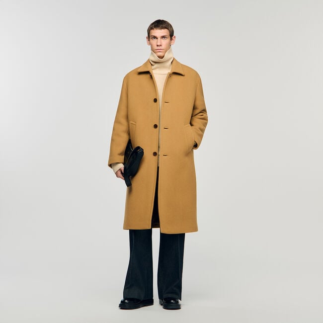 Manteau en laine et cachemire