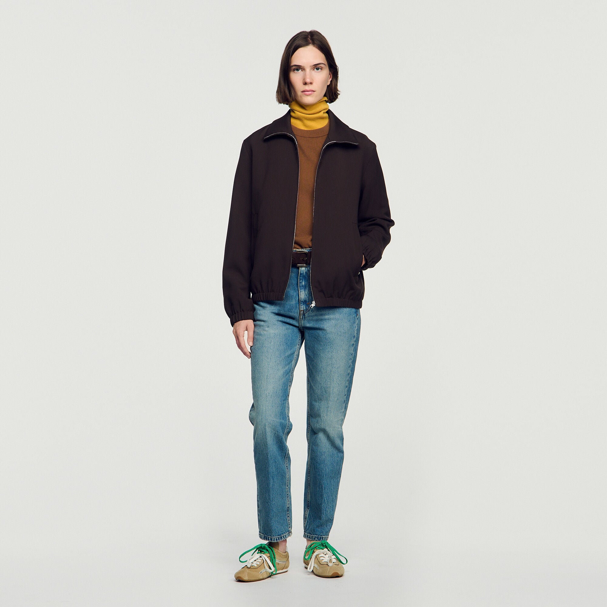 Blouson zipp&eacute; en laine - Mixte | Sandro Paris