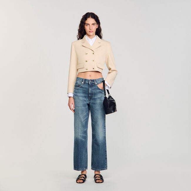 Veste courte à boutons 