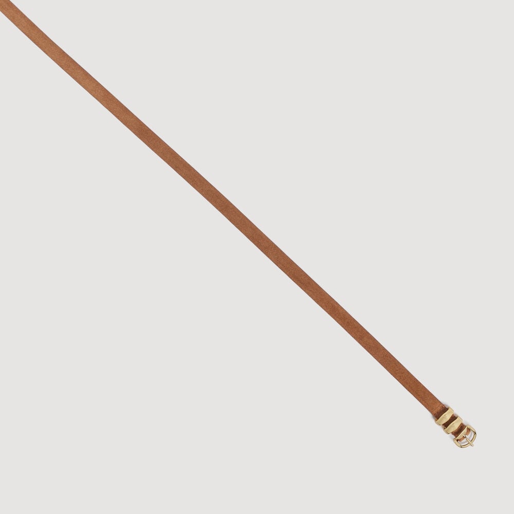 Sandro Ceinture en cuir suède – Beige – vue 2