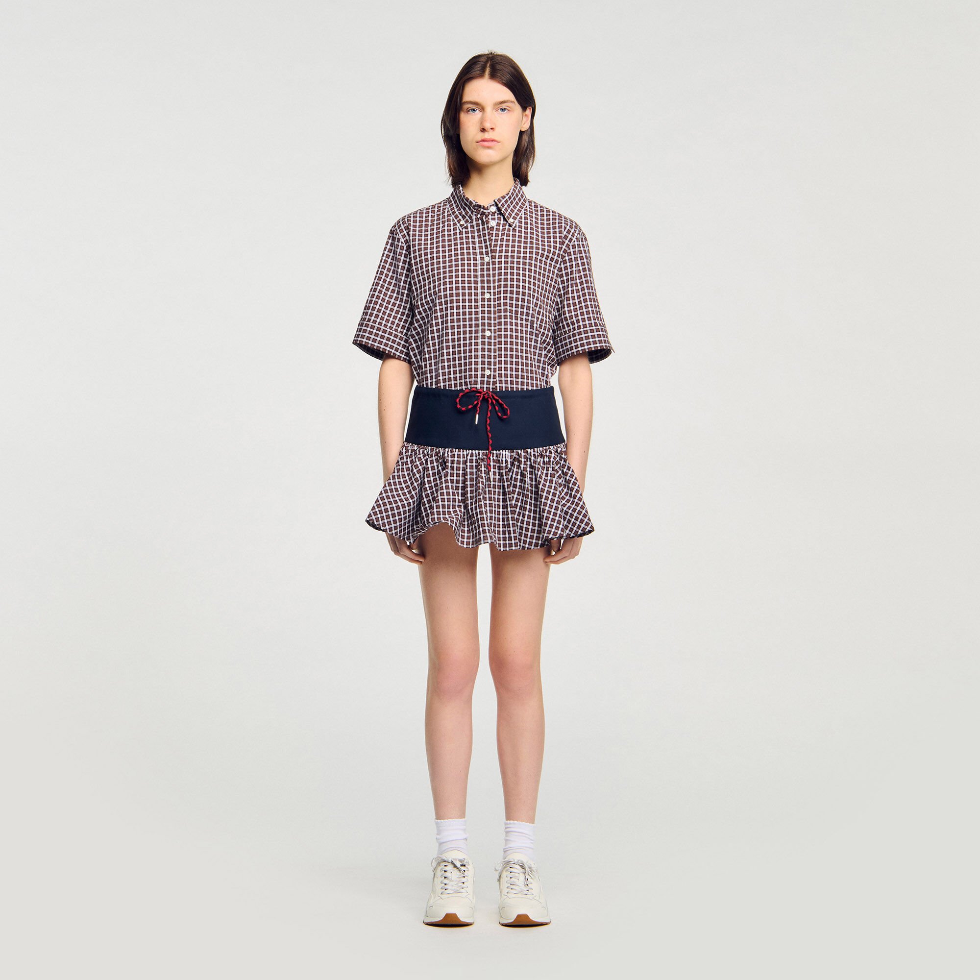 Jupe short à carreaux