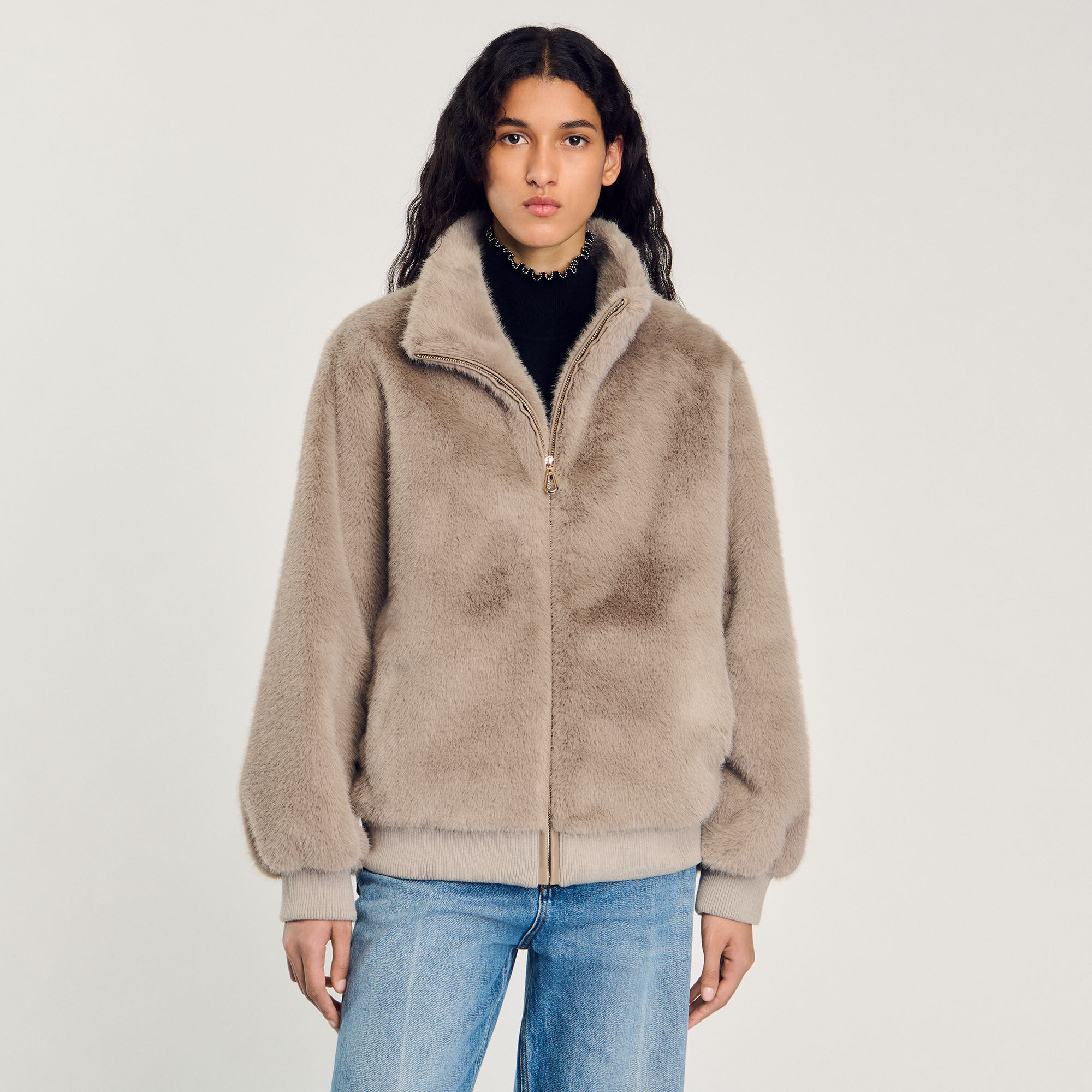 Blouson en fausse fourrure