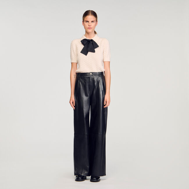 Pull en maille à col polo