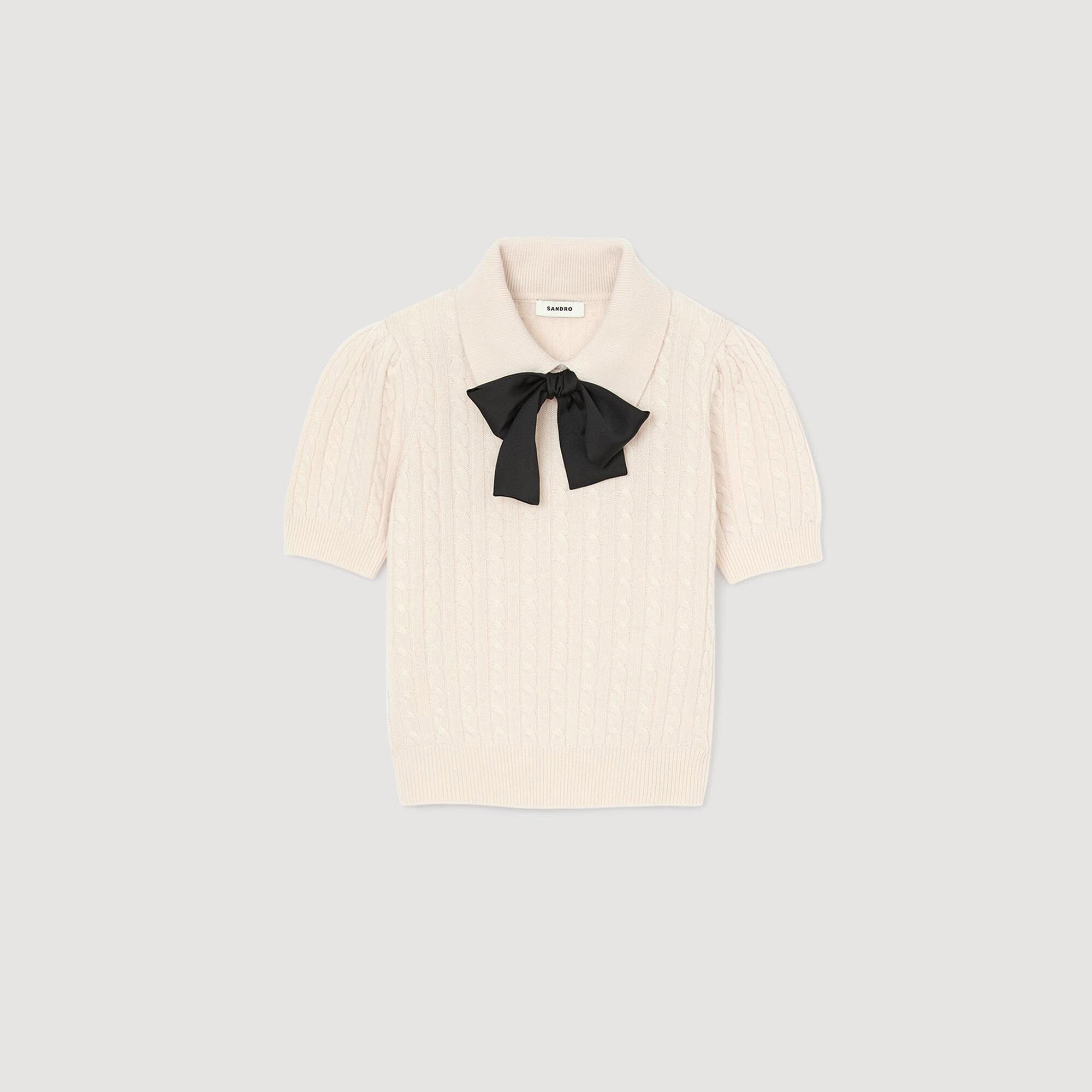 Pull en maille à col polo