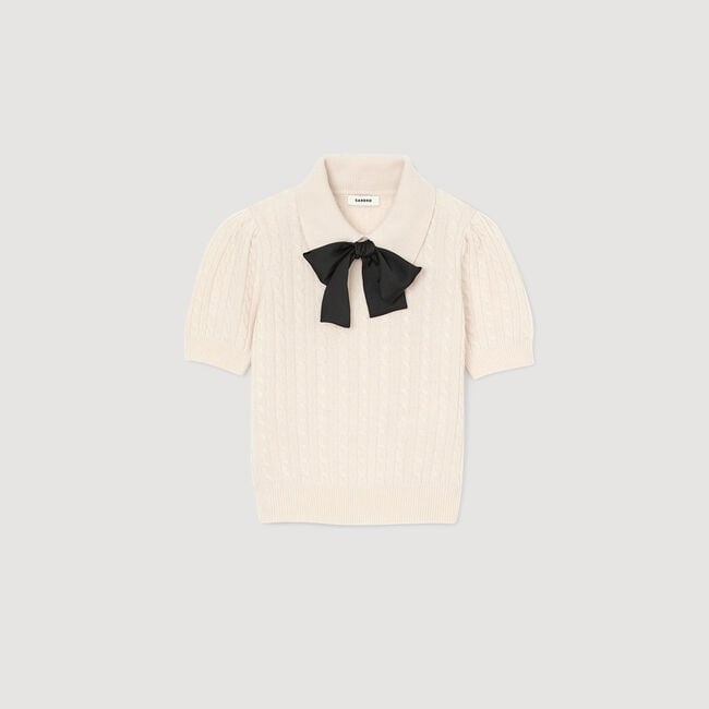 Pull en maille à col polo