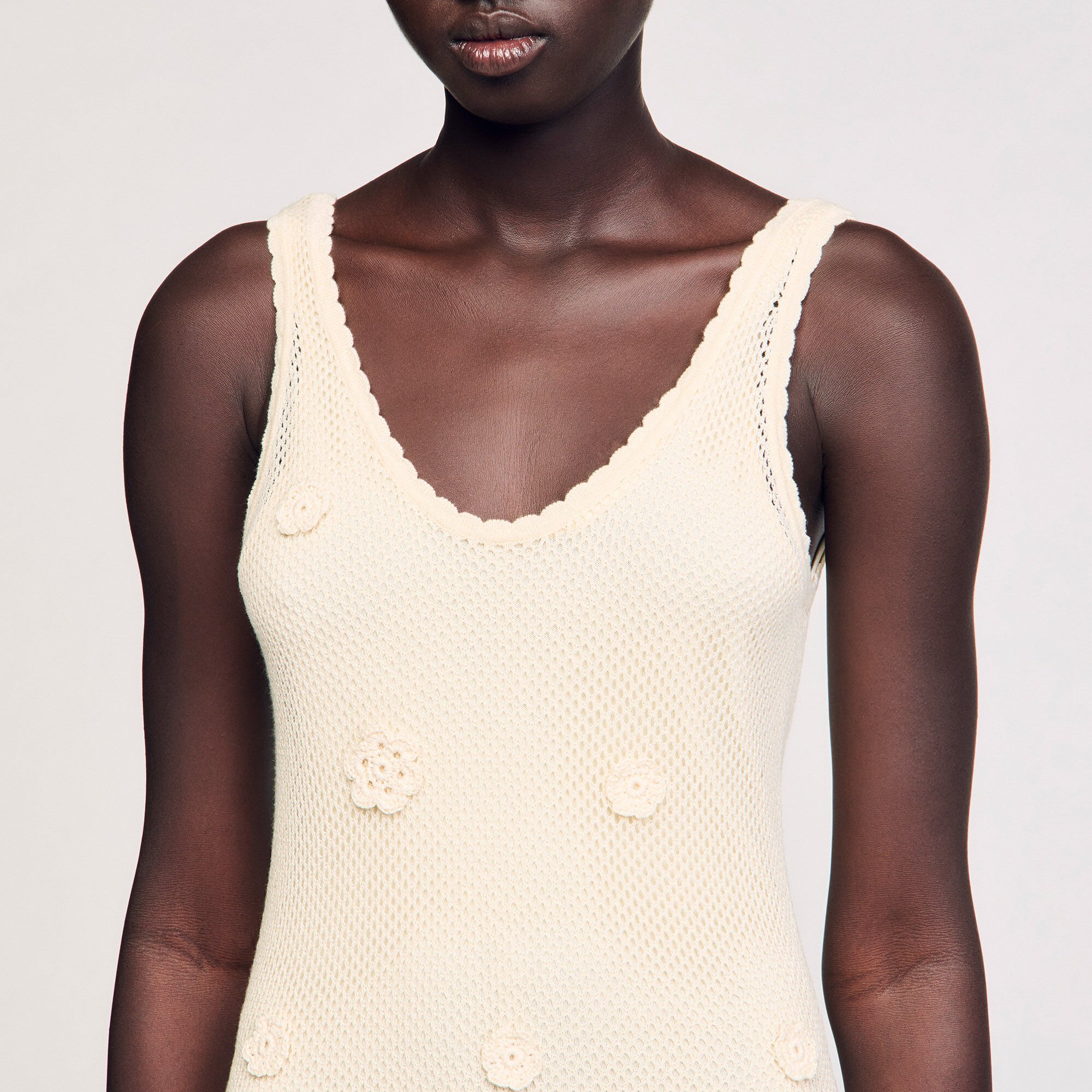 Robe longue en maille 