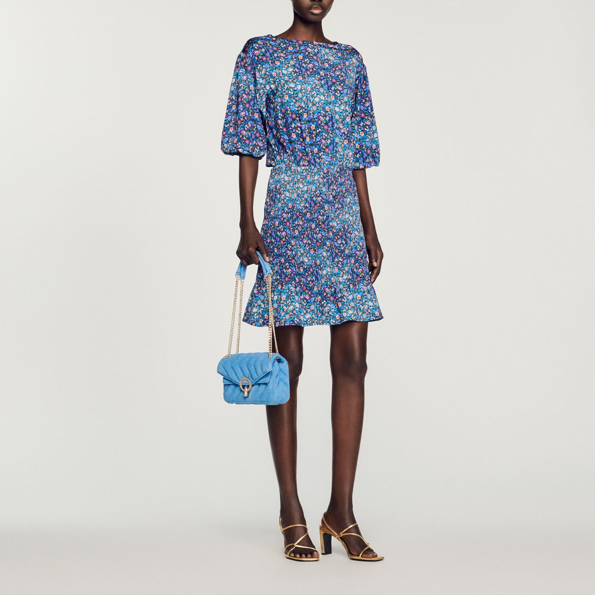 Robe courte imprim&eacute; fleuri