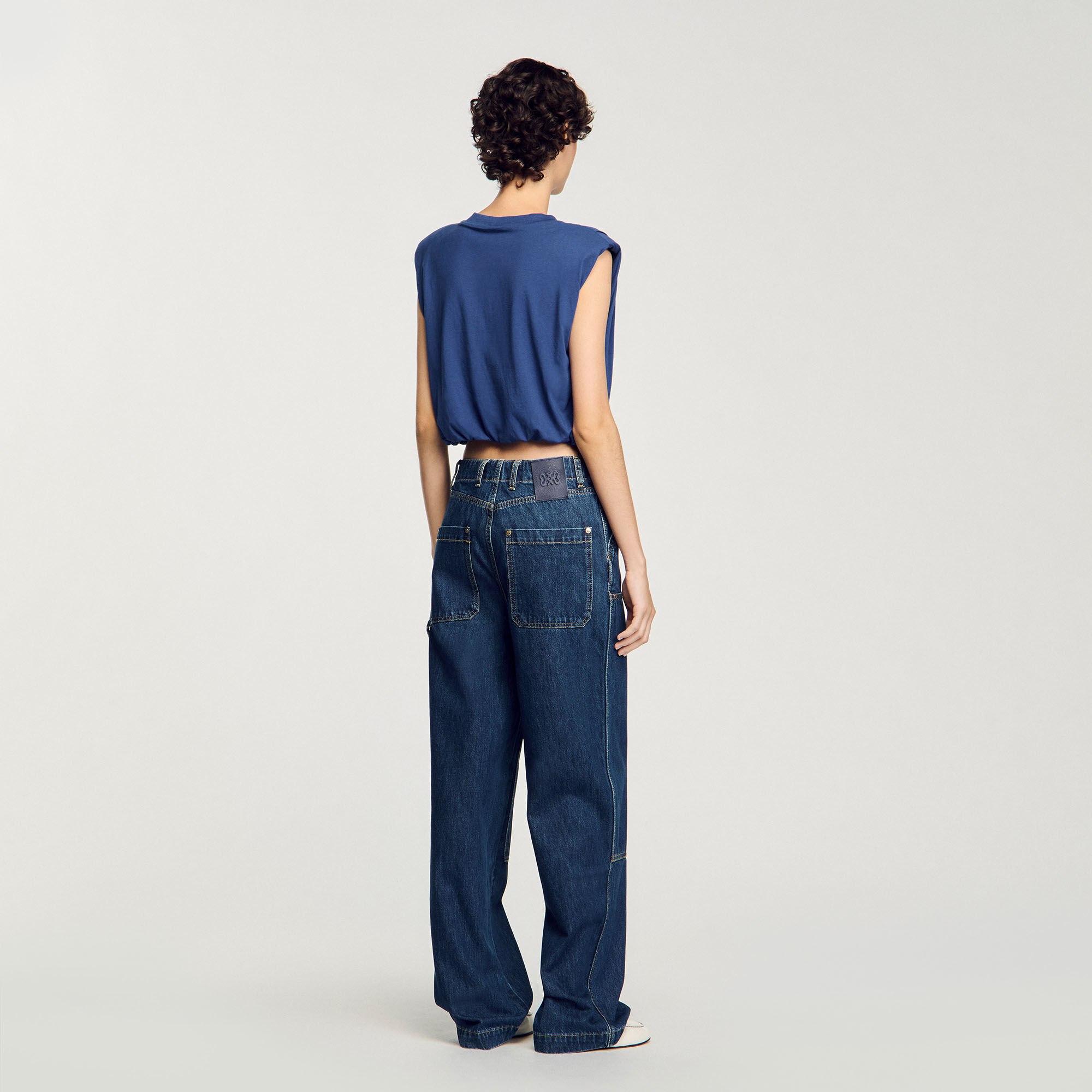 T-shirt court drapé
