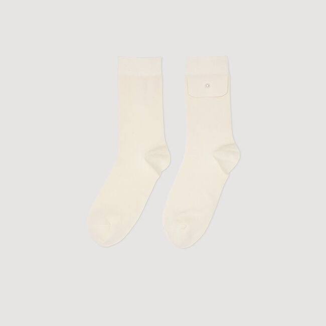 Chaussettes à détail perle