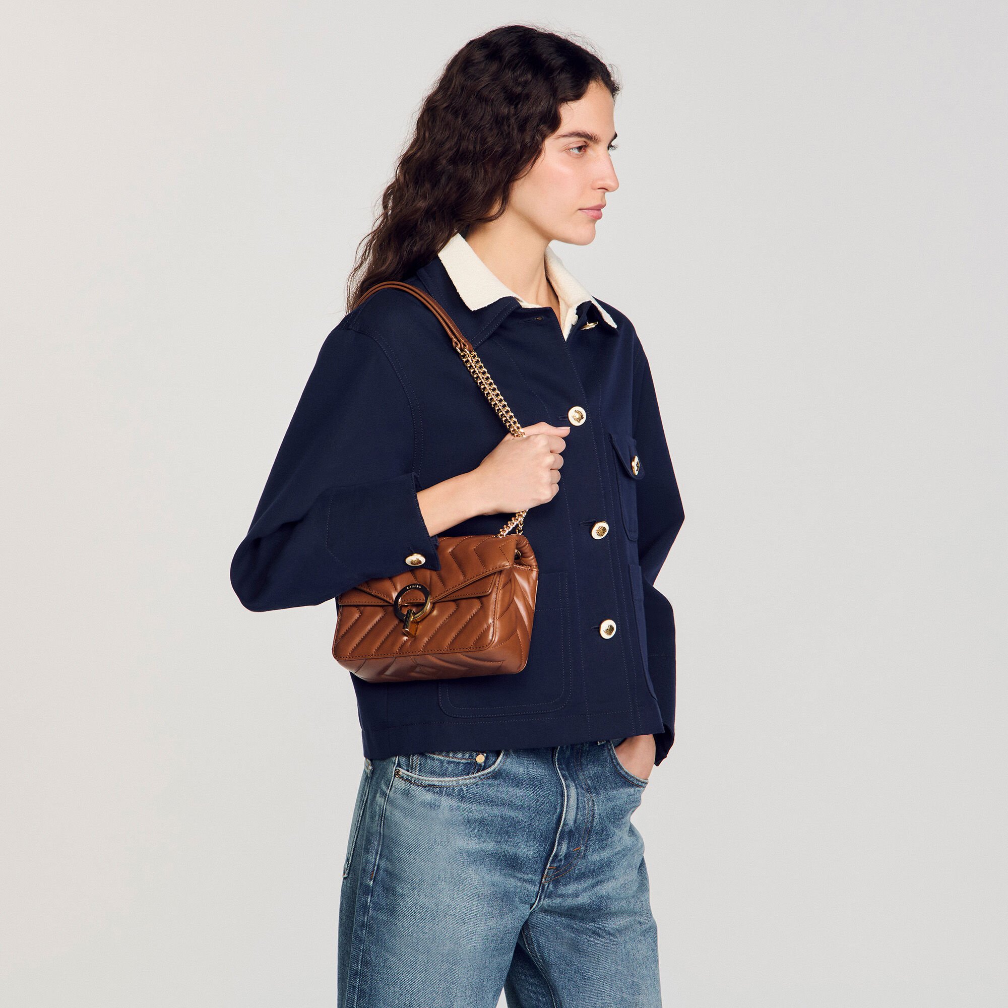 Petit sac Yza en cuir lisse