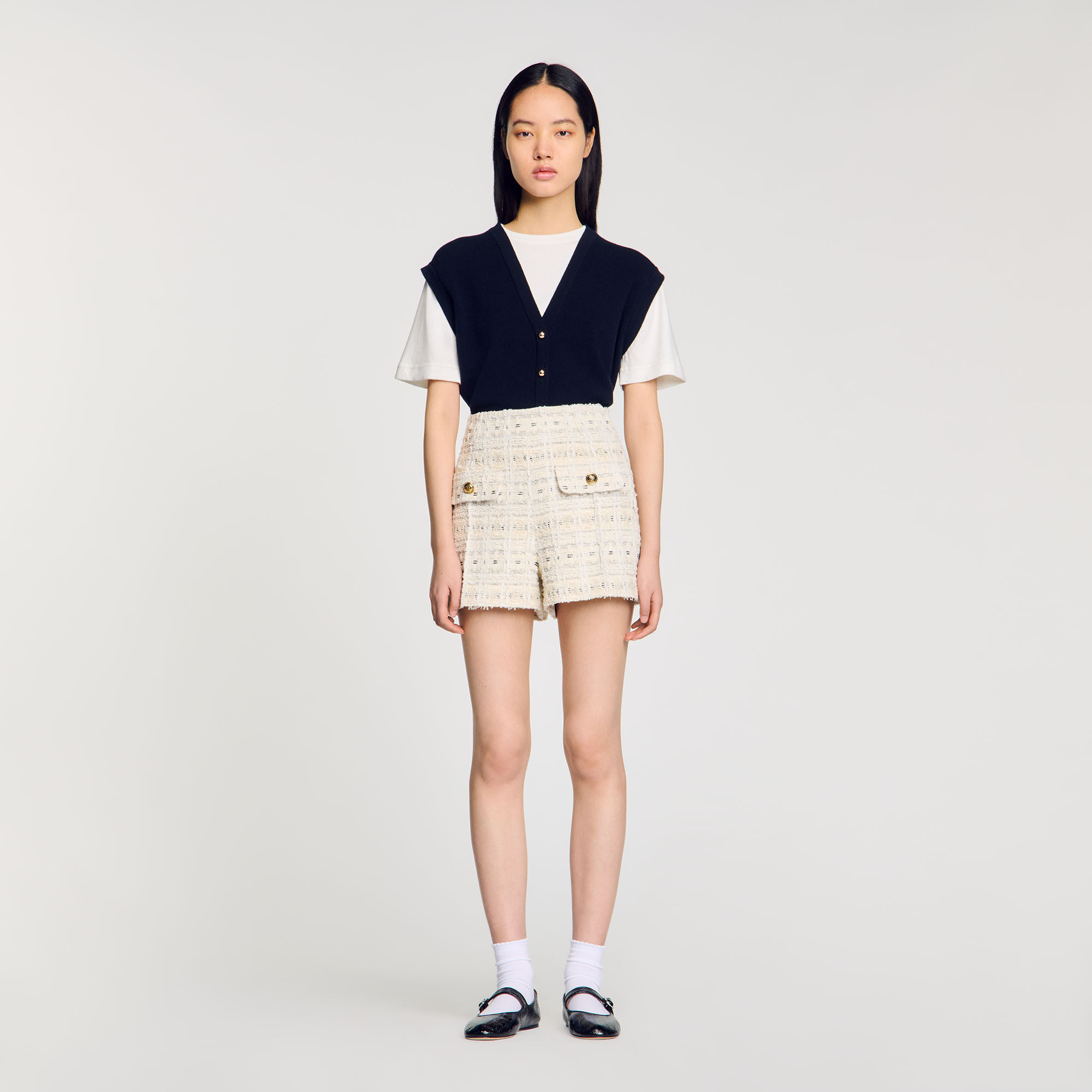 Short en tweed fantaisie