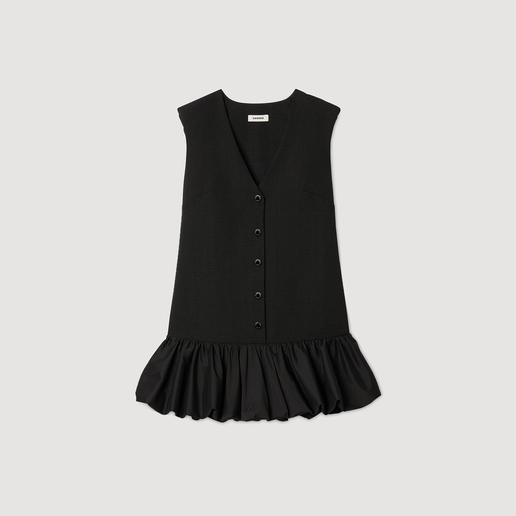 Robe courte de tailleur à volant 