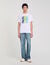 T-shirt en coton à imprimé vagues