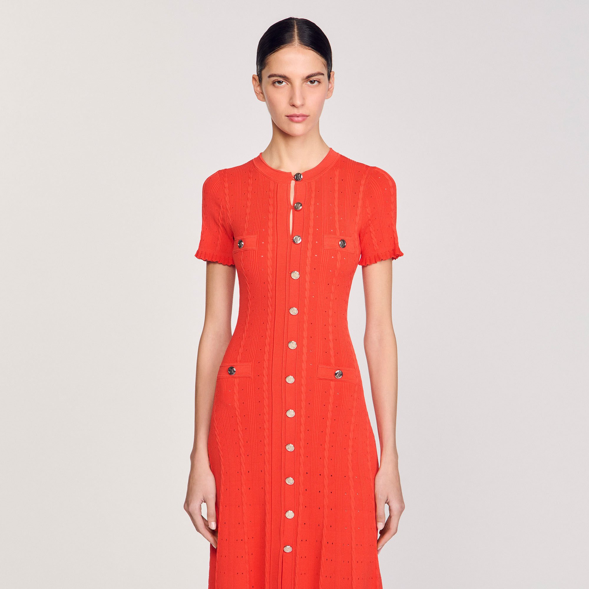 Robe longue en maille