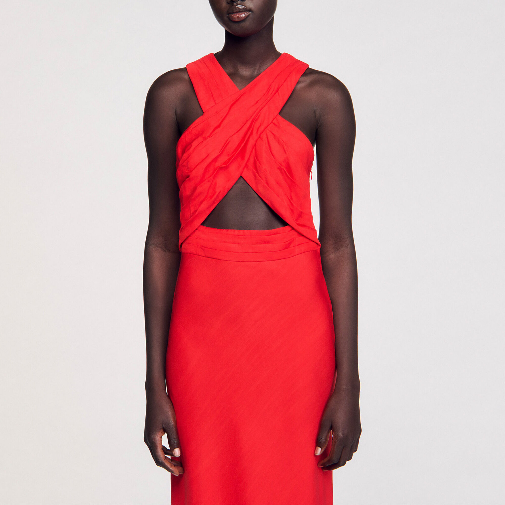 Robe longue crois&eacute;e