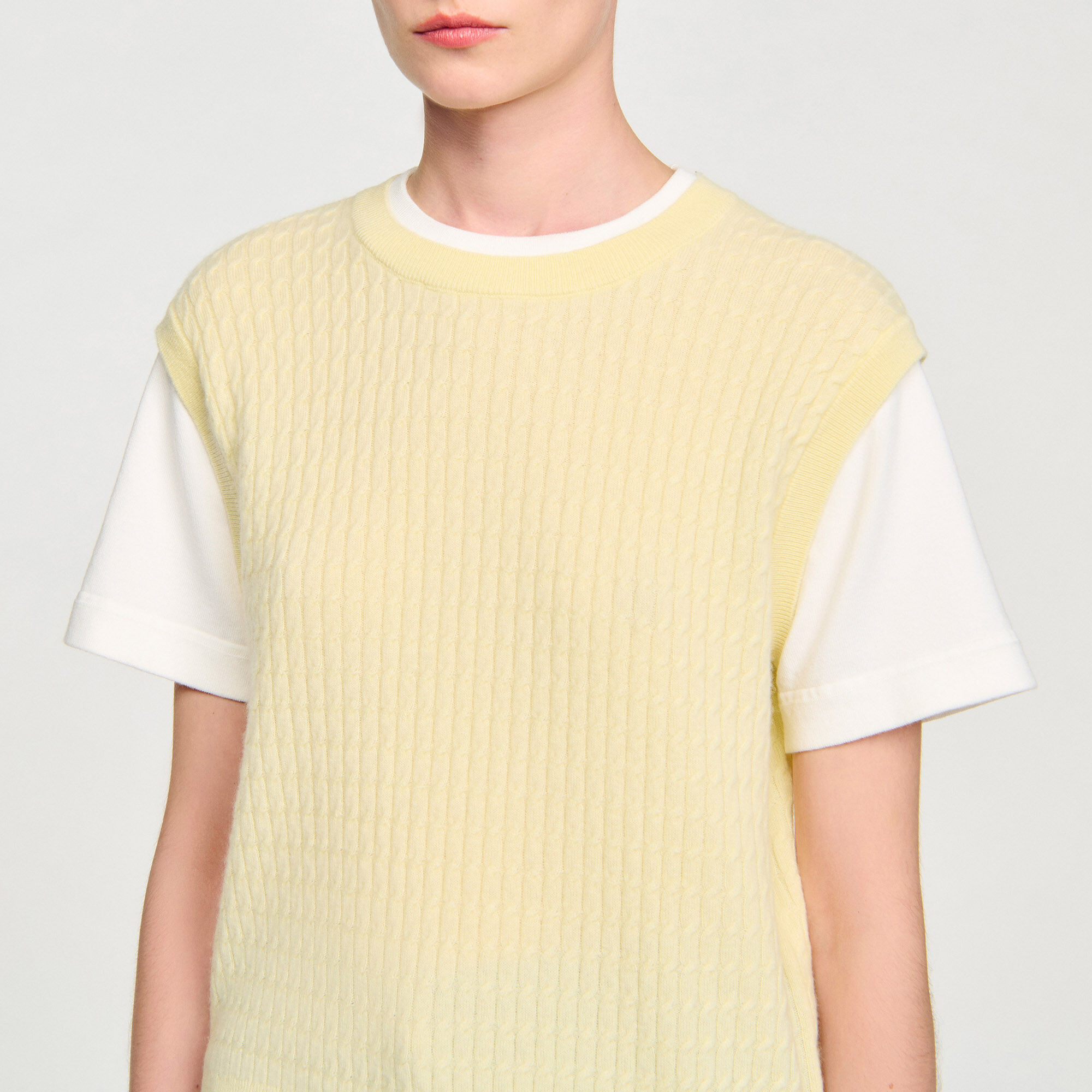 Pull 2 en 1 bicolore