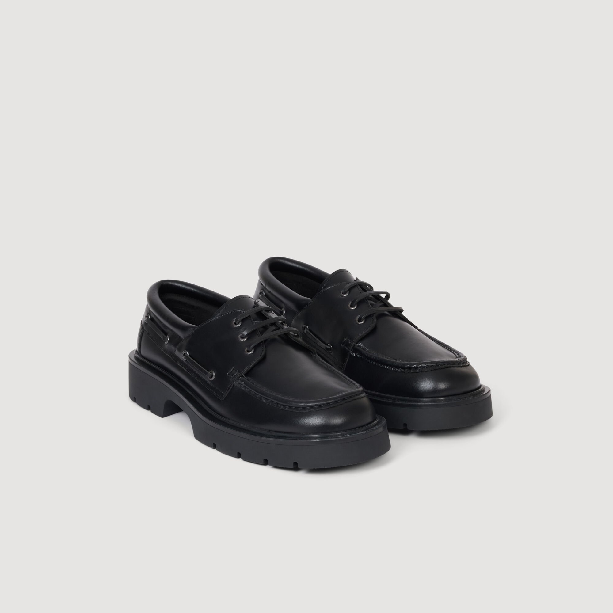 Chaussures bateau en cuir 