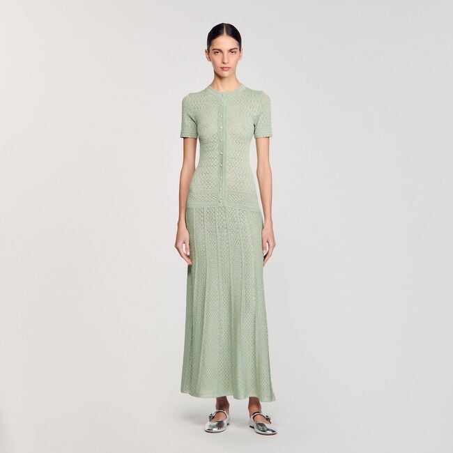 Robe longue en maille 