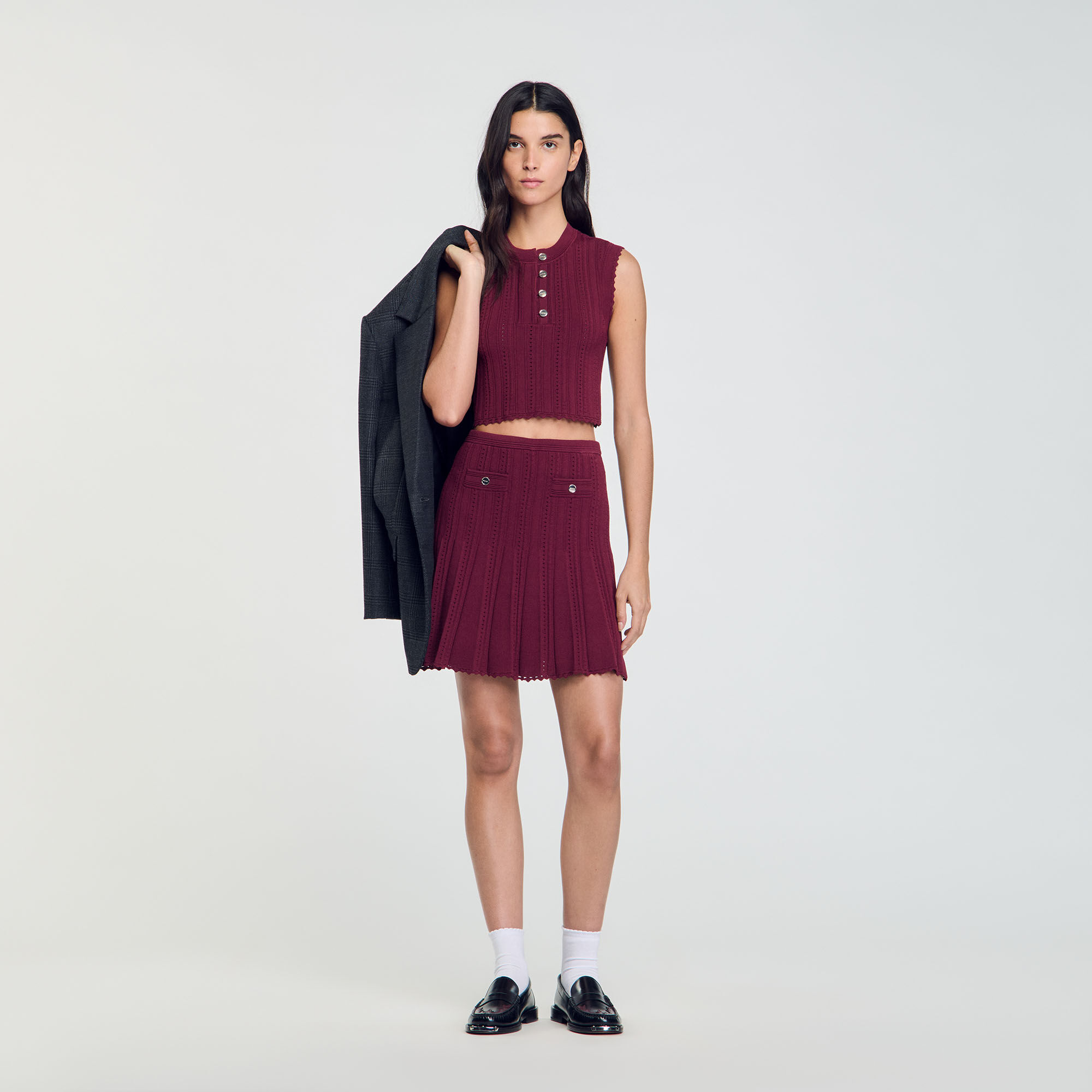 Jupes plissees pour femme Sandro Paris
