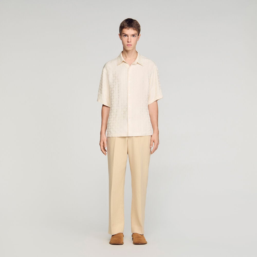 Sandro Chemise fluide square Cross – blanc – vue 2