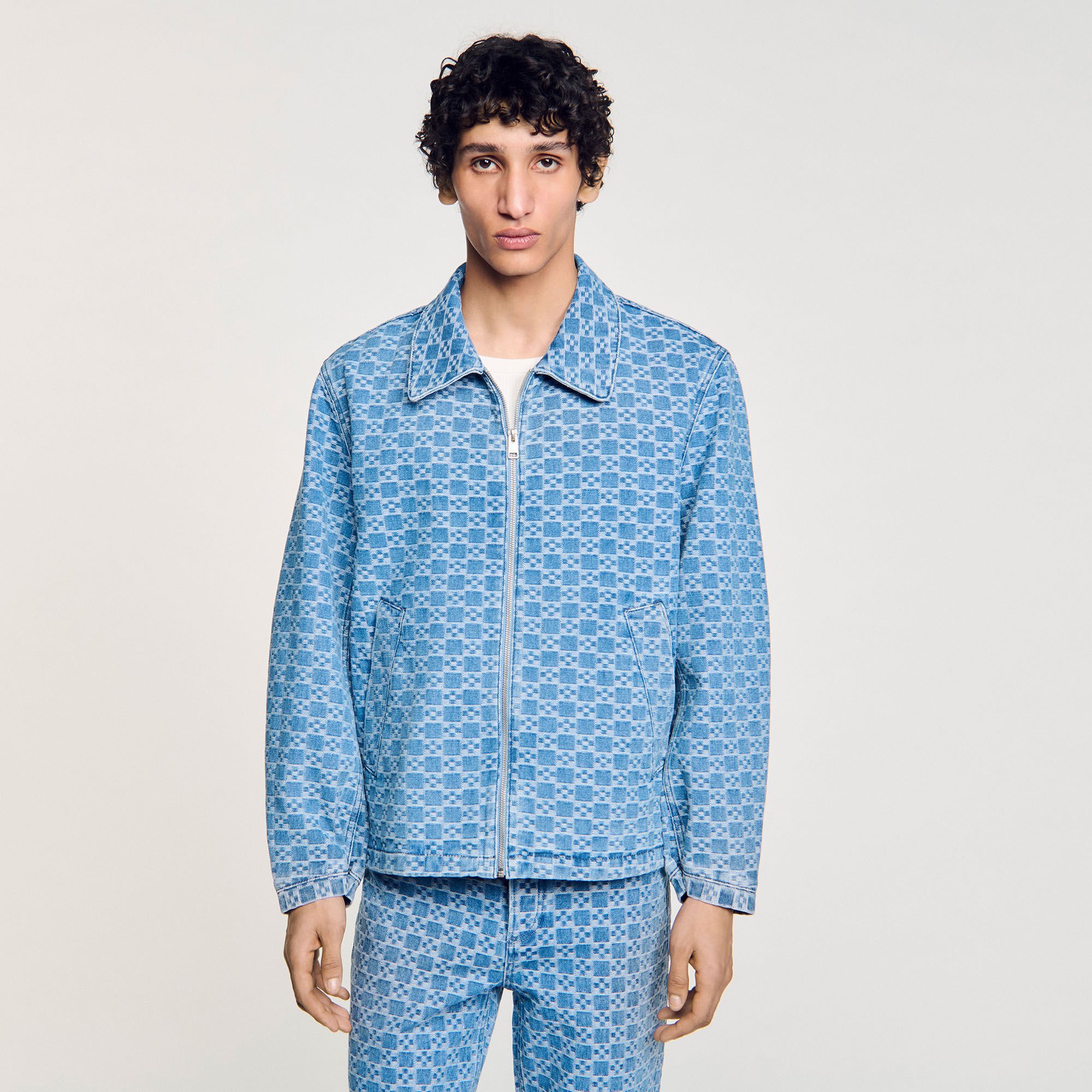 Veste en jean square cross