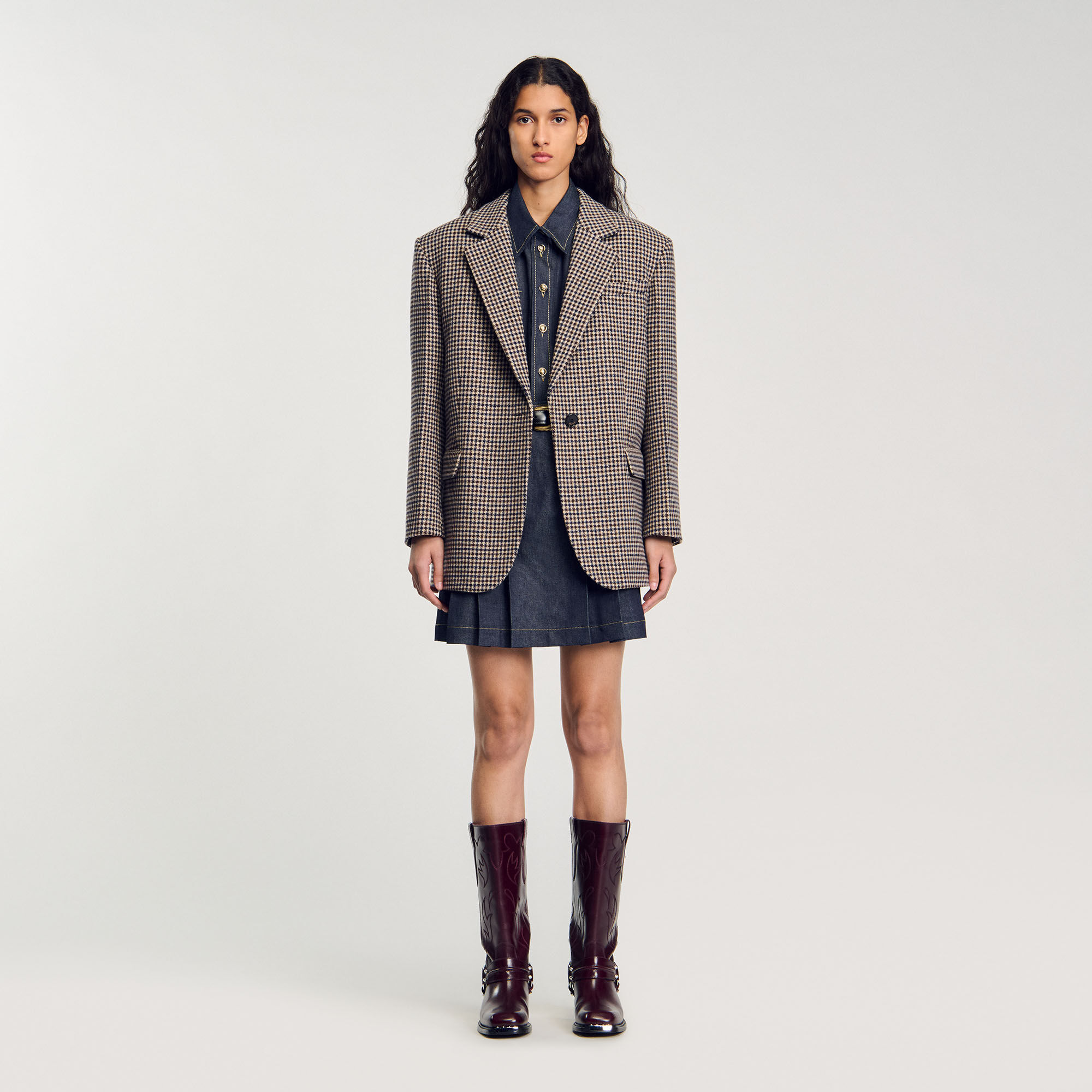 Sandro veste carreaux on sale