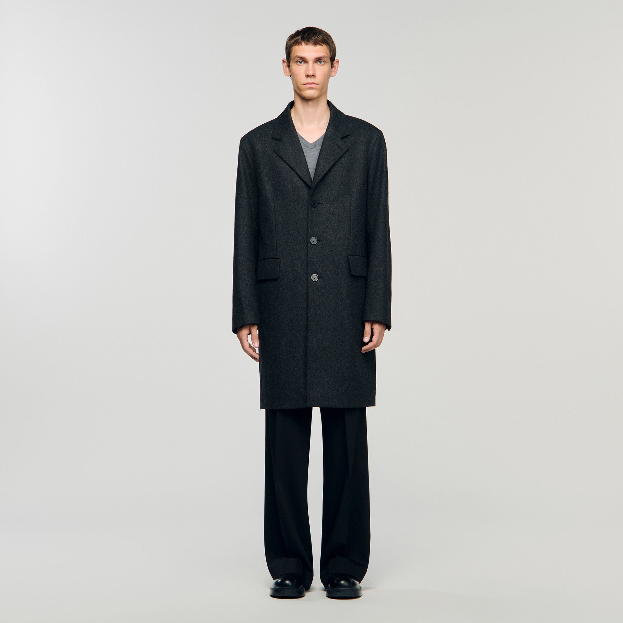 Manteau en drap de laine