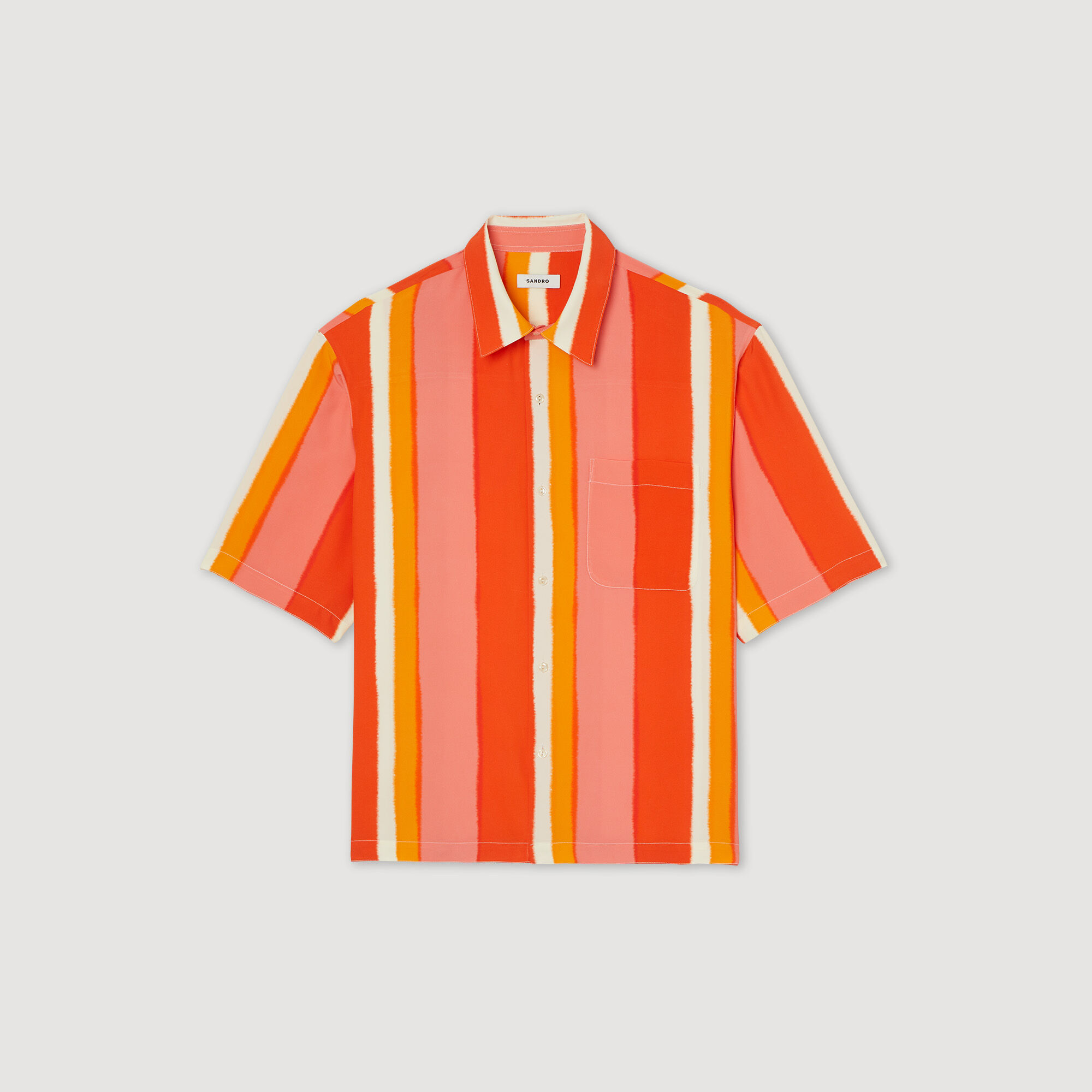 Chemise fluide rayée manches courtes
