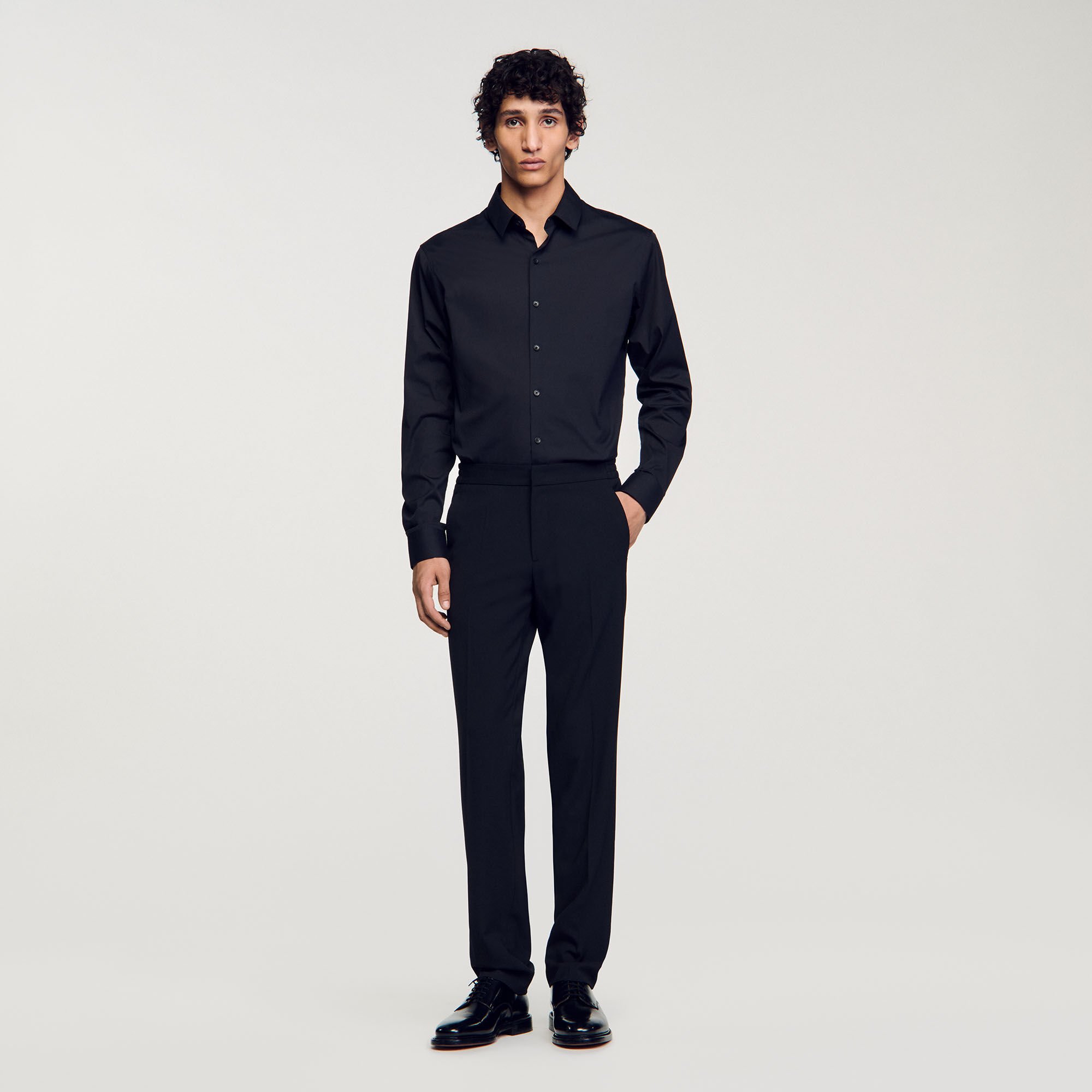 Chemise ajustée en coton stretch