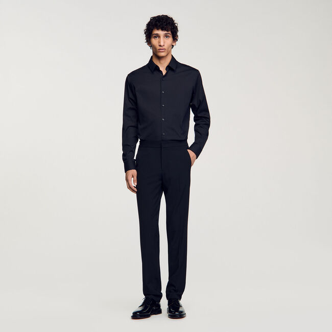 Chemise ajustée en coton stretch