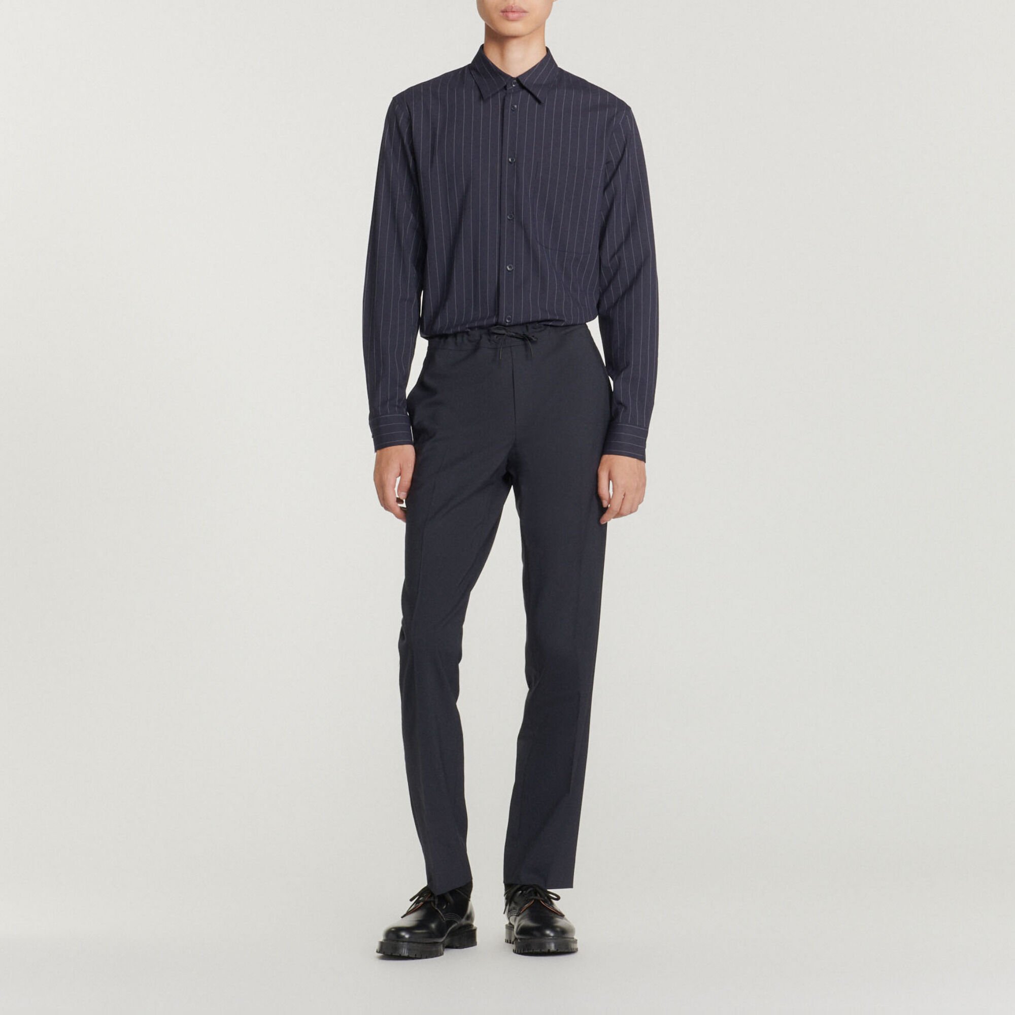 Pantalon à ceinture élastiquée