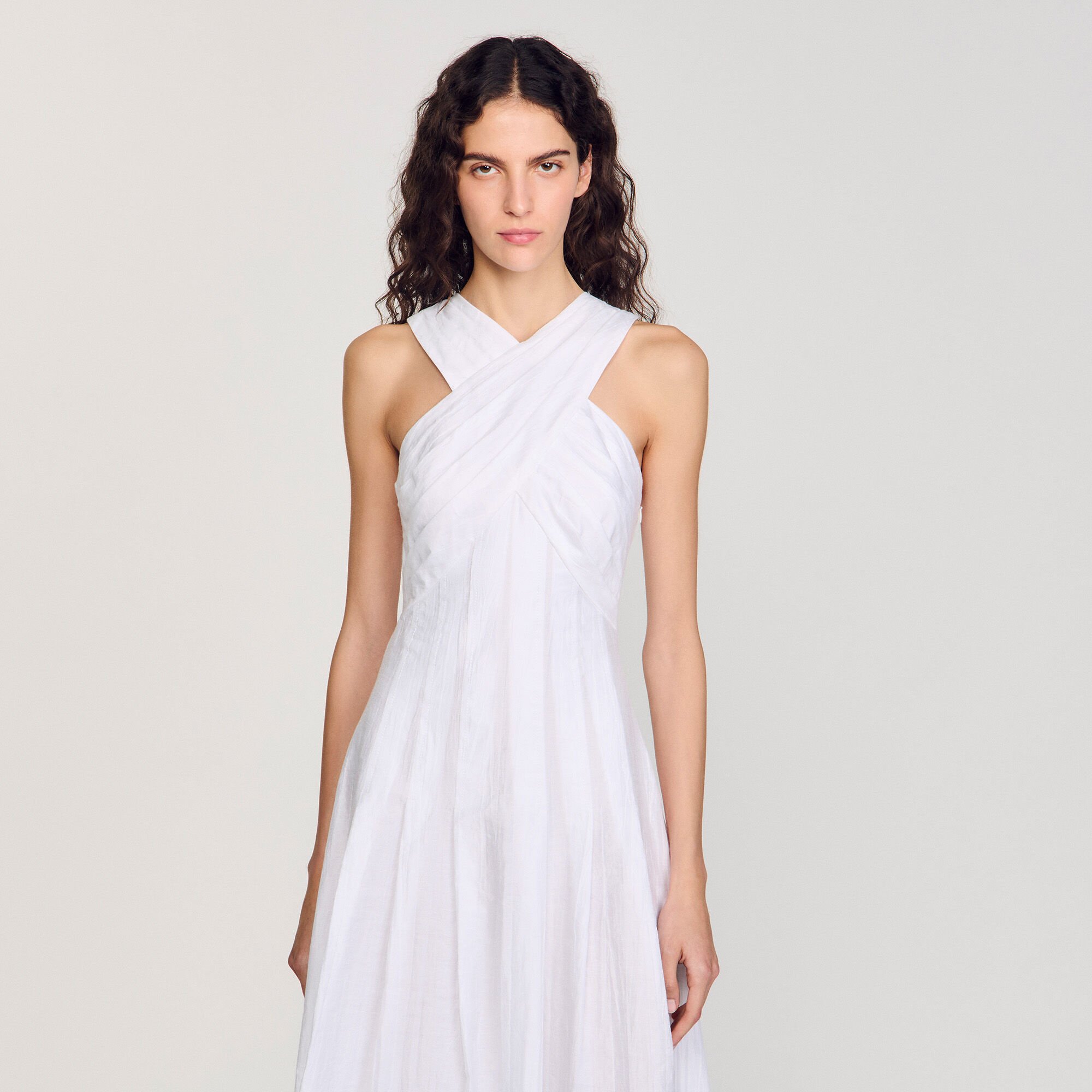 Robe longue croisée