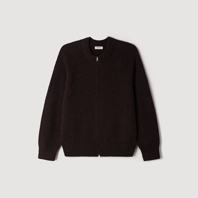Cardigan style bomber &agrave; zip - Homme | Sandro Paris