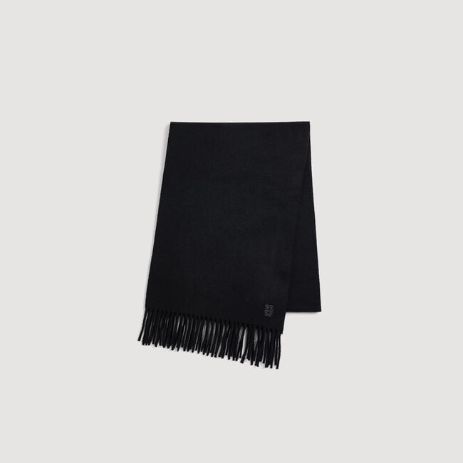 &Eacute;charpe en laine &agrave; franges - Homme | Sandro Paris